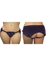 Load image into Gallery viewer, Sportsheets Curvy Collection Plush Adjustable Strap-On - Purple - Plus Size/Queen
