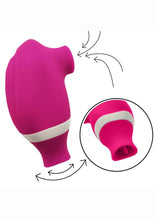 Load image into Gallery viewer, Stardust Supernova Silicone Vibrating Dildo with Clitoral Stimulator - Magenta
