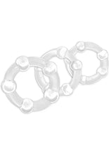 Load image into Gallery viewer, Stay Hard Beaded Cock Rings (3 Sizes - Clear
