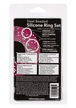 Load image into Gallery viewer, Steel Beaded Silicone Ring

