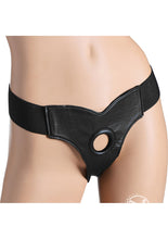 Load image into Gallery viewer, Strap U Bella Velvet-Lined Elastic Strap-On Harness - Black
