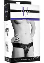 Load image into Gallery viewer, Strap U Domina Adjustable Wide Band Strap-On Harness - Black
