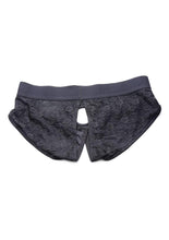 Load image into Gallery viewer, Strap U Lace Envy Black Crotchless Panty Harness - L/XL

