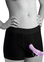 Load image into Gallery viewer, Strap U Mod Active Style Harness + Built In O Ring - Black - Large/XLarge
