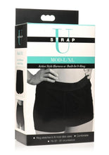 Load image into Gallery viewer, Strap U Mod Active Style Harness + Built In O Ring - Black - Large/XLarge
