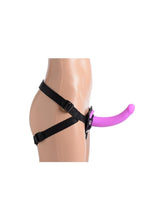 Load image into Gallery viewer, Strap U Navigator Silicone G-Spot 7in Dildo with Harness
