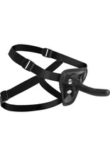 Load image into Gallery viewer, Strap U Pegged Pegging Silicone 5in Dildo with Harness - Black
