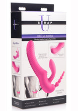 Load image into Gallery viewer, Strap U Regal Rider Vibrating Silicone Strapless Strap-On Triple G 6in Dildo - Purple
