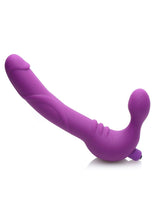 Load image into Gallery viewer, Strap U Royal Revolver Vibrating Silicone Strapless Strap-On - Black/Purple
