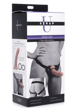 Load image into Gallery viewer, Strap-U Seducer Silicone Dildo with Harness - Vanilla - 7in
