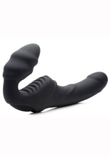 Load image into Gallery viewer, Strap U Slim Rider Rechargeable Silicone Strapless Strap-On - Black
