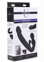 Load image into Gallery viewer, Strap U Tri-Volver Rechargeable Silicone Strapless Strap-On - Black

