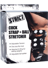 Load image into Gallery viewer, Strict Cock Strap and Ball Stretcher - Black
