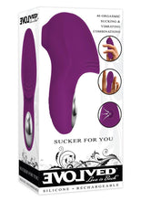 Load image into Gallery viewer, Sucker For You Silicone Rechargeable Clitoral Stimulator - Purple
