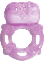 Load image into Gallery viewer, Super Stud Orgasmic Vibrating Silicone Cock Ring Waterproof - Purple
