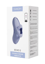 Load image into Gallery viewer, Svakom Echo 2 App Compatible Rechargeable Silicone Heated Finger Vibrator - Blue
