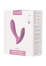 Load image into Gallery viewer, Svakom Erica Rechargeable Silicone App Compatible Dual Vibrator with Clitoral Stimulator and Remote - Pink
