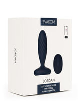 Load image into Gallery viewer, Svakom Jordan Rechargeable Silicone App Control Thrusting Anal Vibrator - Navy Blue
