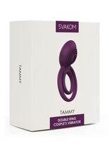 Load image into Gallery viewer, Svakom Tammy Silicone Rechargeable Clitoral Stimulator Couple's Ring - Purple
