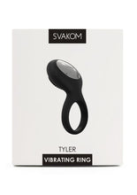 Load image into Gallery viewer, Svakom Tyler Silicone Rechargeable Clitoral Stimulator Couple&#39;s Ring - Black
