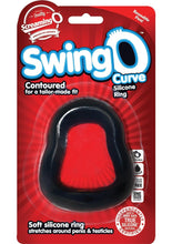 Load image into Gallery viewer, Swingo Curve Silicone Cock Ring - Black
