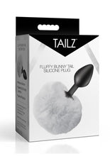Load image into Gallery viewer, Tailz Fluffy Bunny Tail Silicone Plug - White
