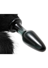 Load image into Gallery viewer, Tailz Midnight Fox Glass Butt Plug with Tail
