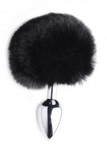 Load image into Gallery viewer, Tailz Onyx Bunny Tail Anal Plug - Black/Metal
