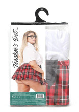 Load image into Gallery viewer, Teacher's Pet Private School Sweetheart Costume - Red/White - Queen - 4 Piece
