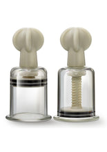 Load image into Gallery viewer, Temptasia Clit and Nipple Large Twist Suckers - Clear - Set Of 2
