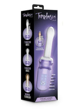 Load image into Gallery viewer, Temptasia Violet Vixen Rechargeable Silicone Thrusting Dildo Vibrator with Mount - Purple
