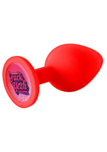 Load image into Gallery viewer, The 9's - Booty Talk Silicone Butt Plug F Yeah - Red
