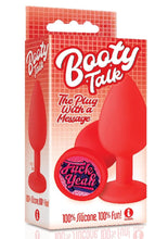 Load image into Gallery viewer, The 9's - Booty Talk Silicone Butt Plug F Yeah - Red
