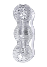 Load image into Gallery viewer, The 9's - Clear Stroke Threeway Masturbator - Clear - 5.75in
