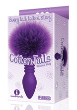 Load image into Gallery viewer, The 9's - Cottontails Silicone Ribbed Bunny Tail Butt Plug - Purple
