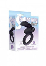 Load image into Gallery viewer, The 9's - S-Bullet Ring Flipper Silicone Vibrating Cock Ring - Black
