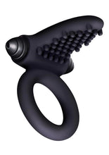 Load image into Gallery viewer, The 9's - S-Bullet Ring Tongue Silicone Vibrating Cock Ring
