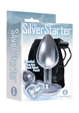 Load image into Gallery viewer, The 9's - The Silver Starter Bejeweled Heart Stainless Steel Plug - Clear/Diamond
