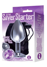 Load image into Gallery viewer, The 9's - The Silver Starter Bejeweled Stainless Steel Plug - Purple/Violet
