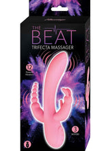 Load image into Gallery viewer, The Beat Trifecta Rechargeable Silicone Multifunction Rabbit Vibrator - Pink
