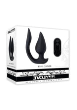 Load image into Gallery viewer, The Genie Rechargeable Silicone Multi-Play Vibrator with Remote - Black
