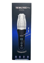 Load image into Gallery viewer, The Male Rose Pro Rechargeable Thrusting Rotating Masturbator - Black/Clear
