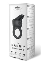Load image into Gallery viewer, The Rabbit Love Ring Rechargeable Silicone Couples Ring - Black
