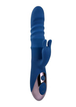 Load image into Gallery viewer, The Ringer Rechargeable Silicone Rabbit Vibrator - Blue
