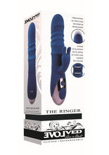 Load image into Gallery viewer, The Ringer Rechargeable Silicone Rabbit Vibrator - Blue

