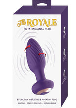 Load image into Gallery viewer, The Royal Rotating Anal Plug Rechargeable Silicone with Remote - Purple
