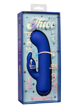 Load image into Gallery viewer, Thicc Chubby Bunny Rechargeable Silicone Rabbit Vibrator - Blue
