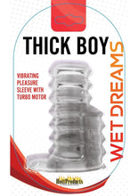 Load image into Gallery viewer, Thick Boy Vibrating Pleasure Sleeve with Turbo Motor Waterproof - Clear

