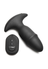 Load image into Gallery viewer, Thunder Plug Butt Slider 7x Sliding Ring Silicone Rechargeable Missle Plug with Remote Control - Black
