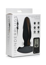 Load image into Gallery viewer, Thunder Plugs 25x Pulsing and Vibrating Rechargeable Silicone Plug with LCD Remote - Black
